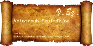 Veintraub Szultána névjegykártya